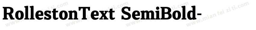 RollestonText SemiBold字体转换